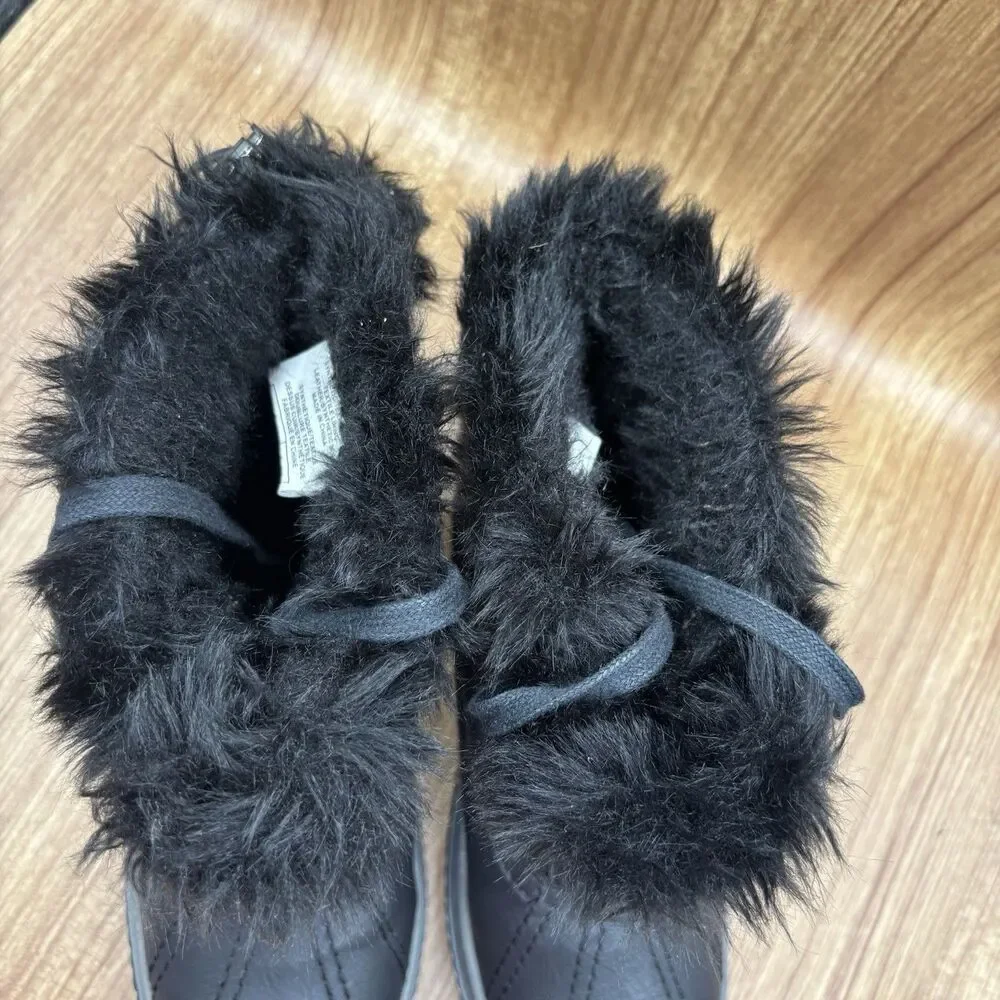 Laneige By Pajar Canadian Winter Snow Boots Women’s Size 8-8.5‎ Black Lined Warm